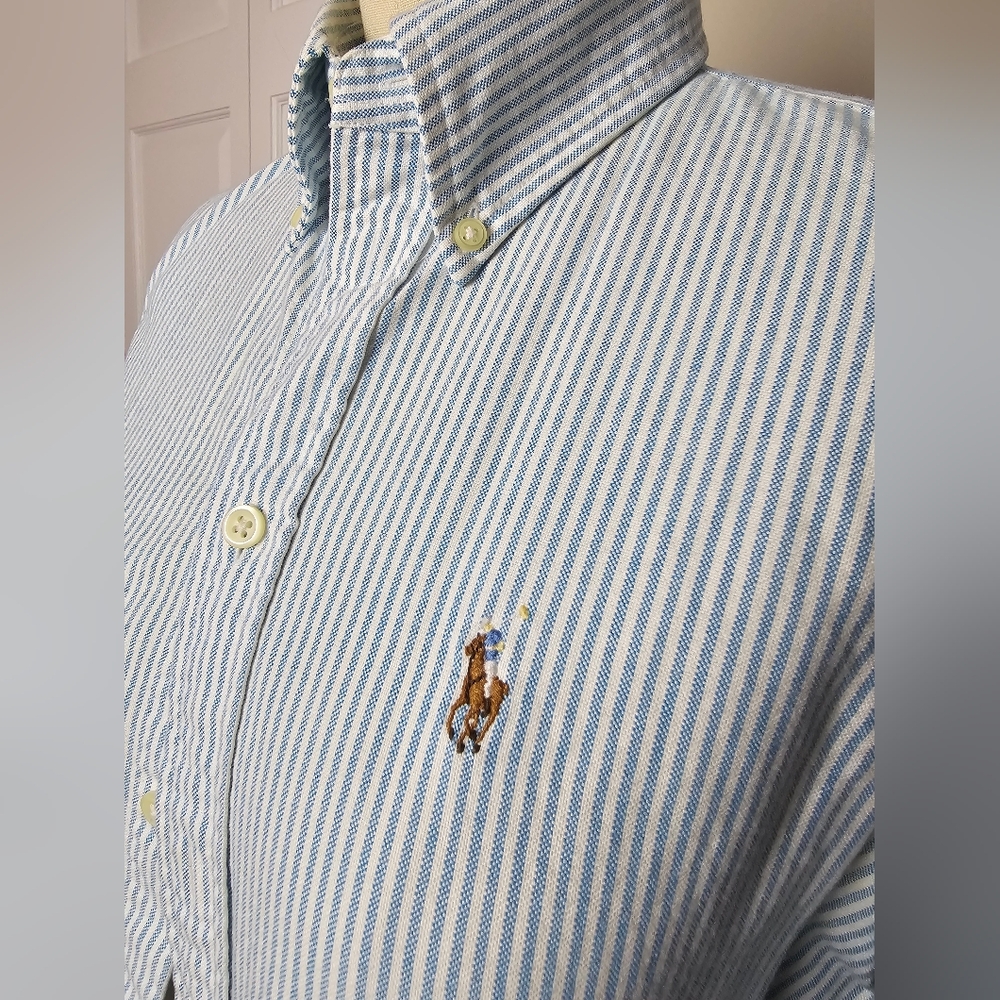 Ralph Lauren Light Blue Stripes Oxford Shirt